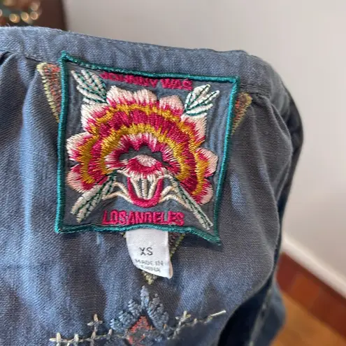 Johnny Was Johnny Was Cerise Tiered Sleeve Peasant Top