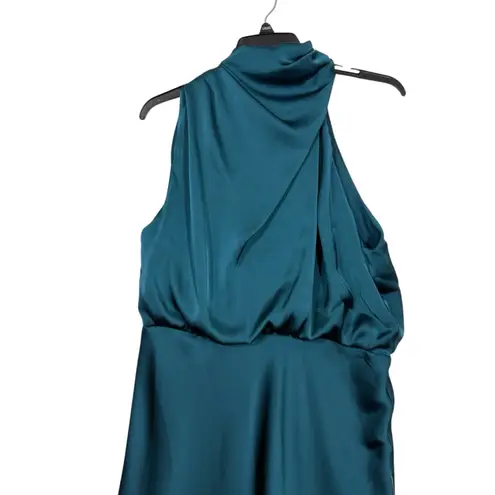 Petal and Pup NWT Annabelle Satin Teal Sleeveless Midi Dress US L