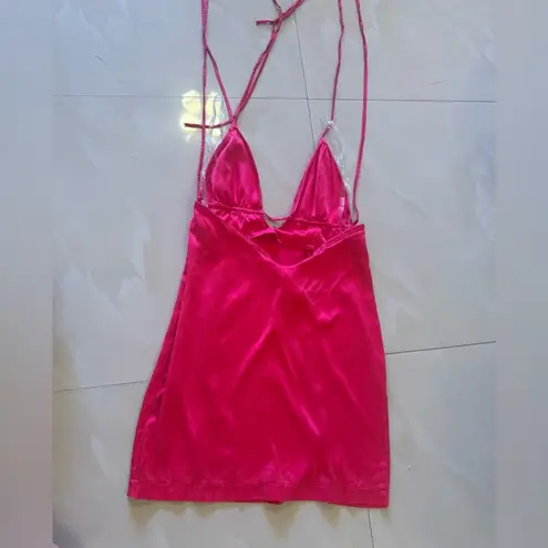 Elegant Pink Satin Slip Dress zeliha Xara mini dress size S