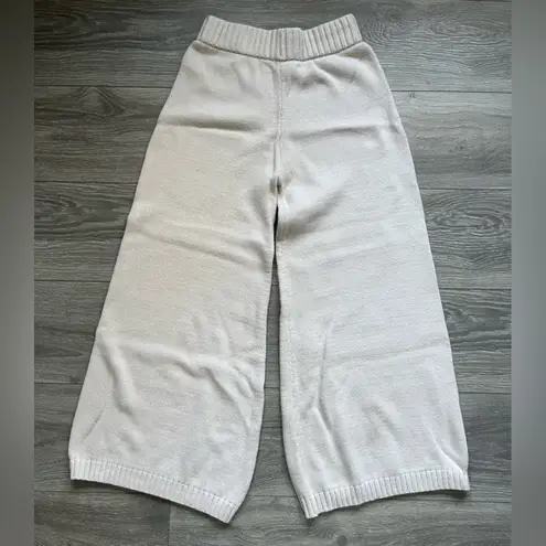 Sincerely Jules Cream Matching Cardigan Cropped Sweater Set Cozy Warm Winter M Size M