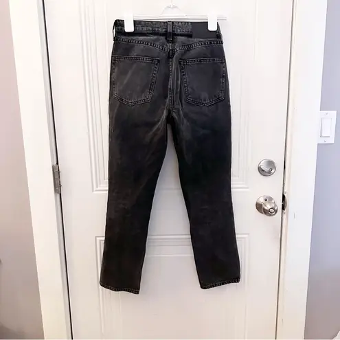 GRLFRND Karolina Crop Cut Straight Leg Jeans Sz 25 Washed Black