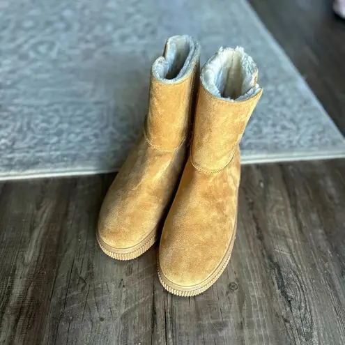 Bamboo Tan Cozette Warm Winter Ankle Boots lined Size 11 Women’s