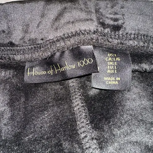 House Of Harlow 1960 Women's Size L Velour Joggers Black Large
