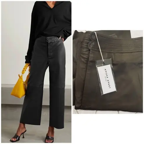 Apiece Apart Monterey leather pants in nutmeg (BROWN)