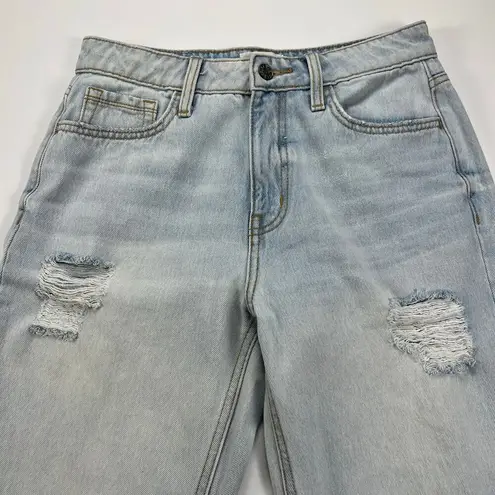 Ceros Skylar High Rise Dad Jeans Laguna Light Wash Distressed Size 26 Blue