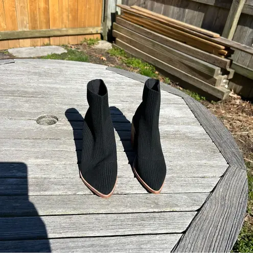 Steven By Steve Madden Nara Stacked Heel Sock Bootie in Black Size 5.5 - Image 3