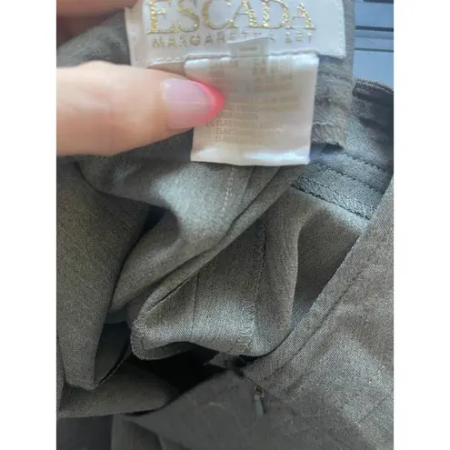 Vintage Escada Margaretha Ley Wool Trouser Dark Gray Dress Pants Size 4