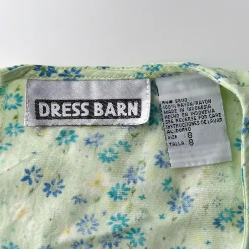 Dress Barn Y2K Green Floral Maxi Dress