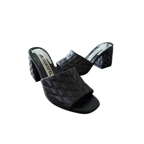 Karl Lagerfeld Paris Sheena Slide Sandal in Black at Nordstrom Size 8 Open Toe