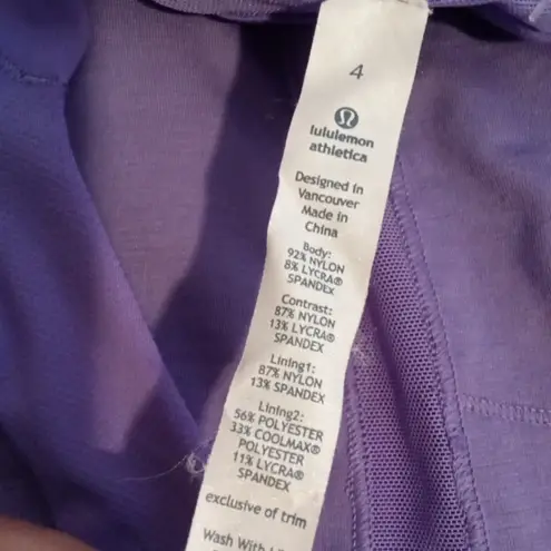 Lululemon  Athletica Swank Tank In Power Purple Top Gym Running Womens Size 4