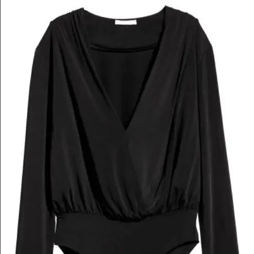 ✨ Draped Bodysuit✨ Black Size M