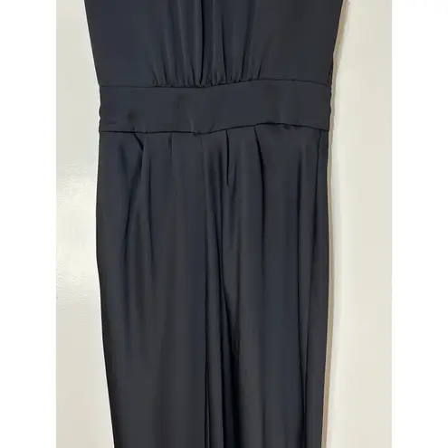 Ramy Brook Quinn Plunge-Neck Gown Dress Black Size 10 NWT Bold Front Slit