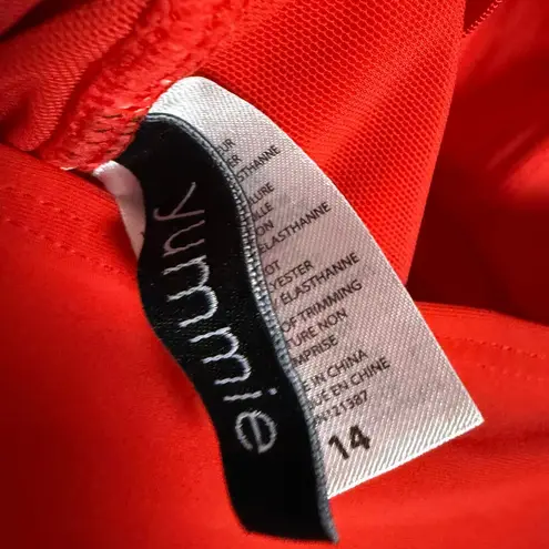 Yummie Athena Square Neck One Piece Swimsuit Red Size 14