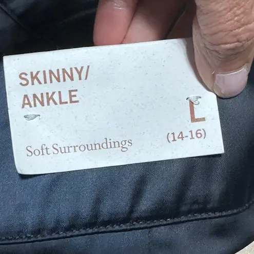 Soft Surroundings Chameleon Blue Skinny Ankle Pant NWT Large Navy To Black 14-16