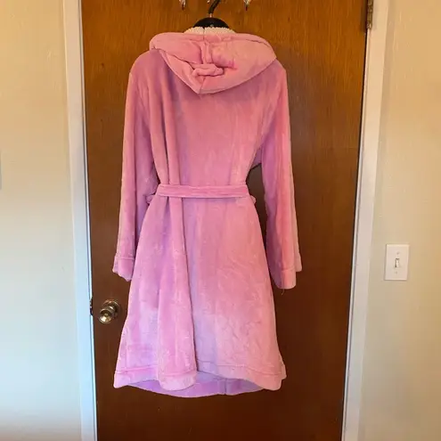 Joe Boxer  Pink and White Robe with Hood & Pockets