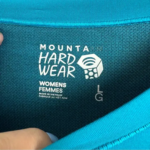Mountain Hardwear Womens Long Sleeve Crewneck Top Sz Large Teal Blue