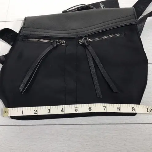 Botkier Black Faux Leather Fold Over Backpack NWT