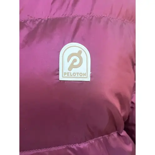 Peloton Purple Block Puffer Coat With Hood Size XS. NEW.