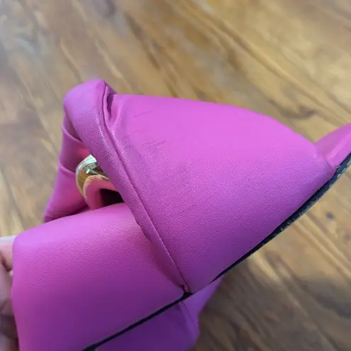 JW Anderson Chain Leather Sandal in fuchsia Barbie pink size 36.5 leather gold