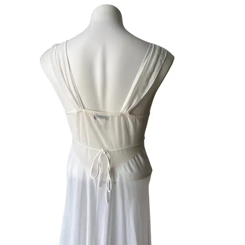 Flora Nikrooz Pleated Bust Sheer Night Gown, Sz M