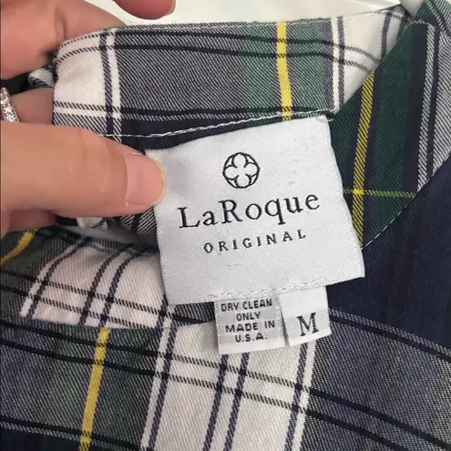 La Rouqe Plaid Ruffle Sleeve Top White Size M