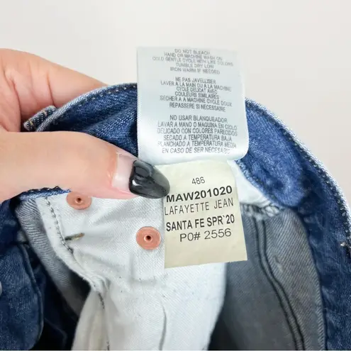 Modern American Lafayette Narrow Mid Rise Slim Crop Jean Santa Fe Size 25 Blue