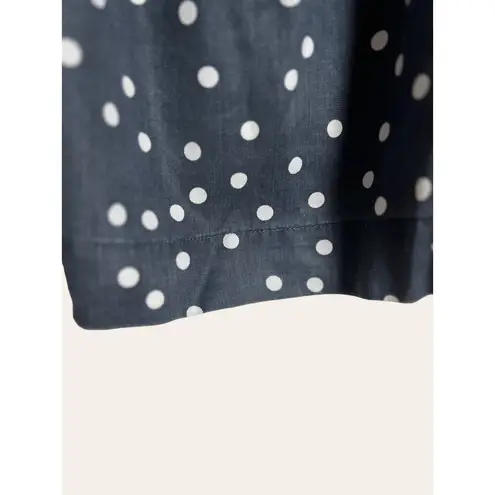 DL1961 Dennet Tie-Strap Polka-Dot Print Ruffled Cropped Tank Top Size Medium