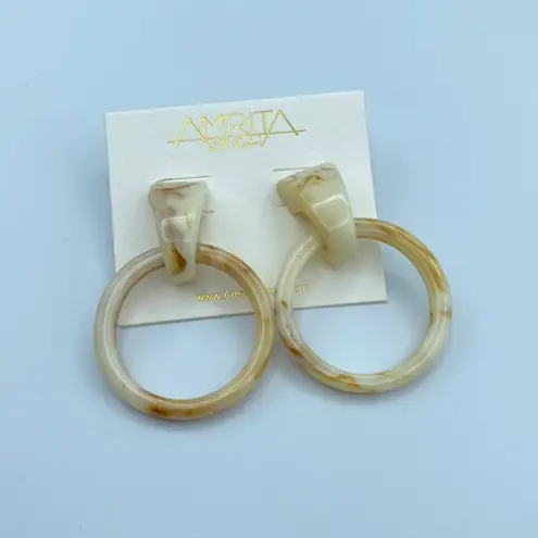 Amrita Singh Elise Ivory Drop Resin Earrings Retired