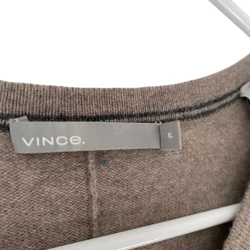 Vince  Light Brown Cashmere  V-Neck Sweater size XL