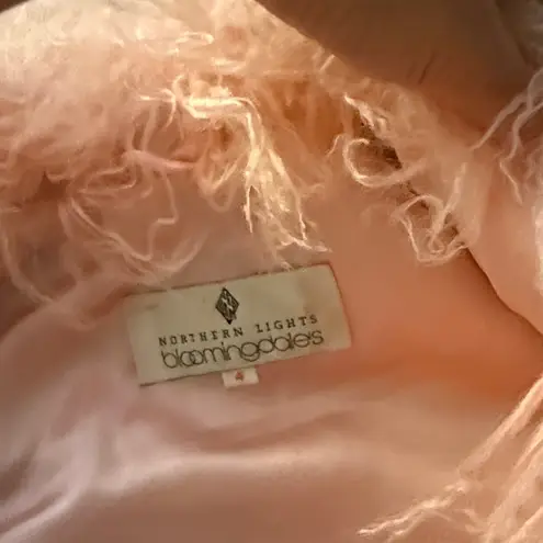 Vintage Northern Lights for Bloomingdales pink lambskin shearling coat Size 2