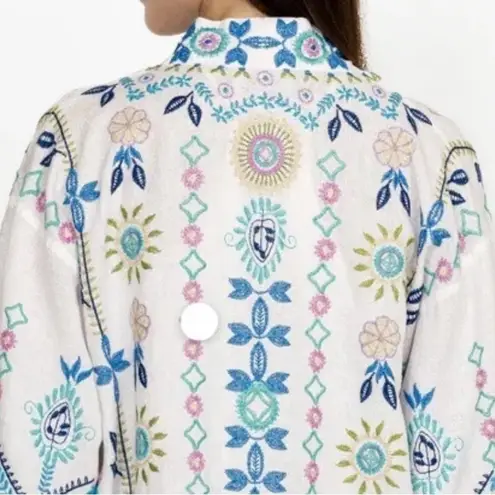 Johnny Was JWLA Oriel Cropped Linen Embroidered Kimono NWT (oversized)!