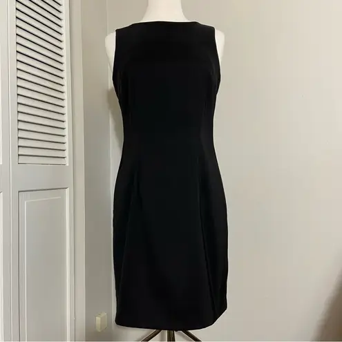 AB Studio Classic Solid Black High Neck Dress Size 8