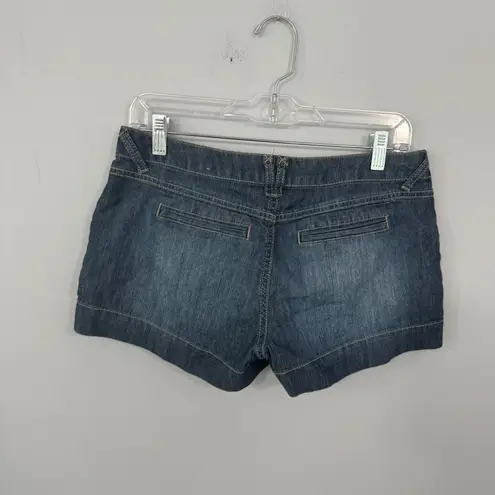 SO Denim Blue Jean Shorts Juniors Size 7 Cotton Polyester Spandex Blend