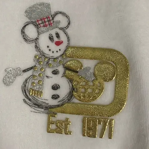 Spirit Jersey Walt Disney World Holiday Silver Gold Christmas Castle Velour - M