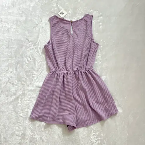 Sophie & Trey Nwt Purple Ribbed Romper