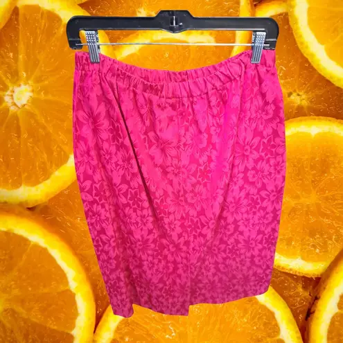 Melissa Vintage Pink Floral Skirt Suit Made in the USA Size 16