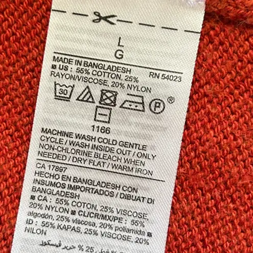 Old Navy  Rust Rib Trim Crew Neck Pullover Sweater Size L