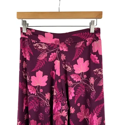 Hue Sleepwear Womens Small Floral Lounge Pants Machine Washable Burgundy & Pink