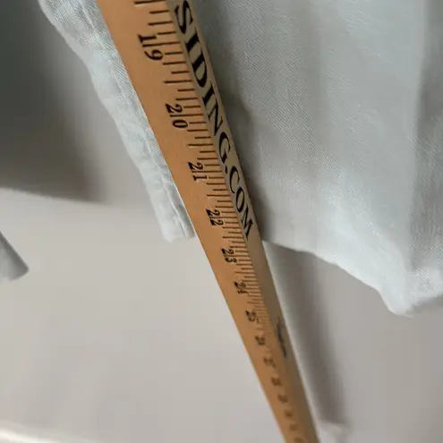 J.Jill Women's Linen Crop Pants Mint Green Beach Summer Elastic Waist Size M Size M