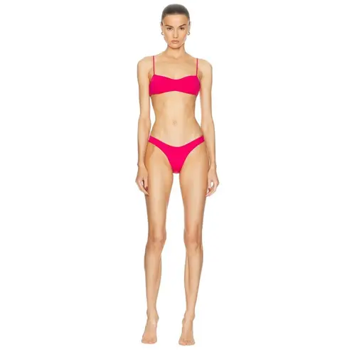 HAIGHT. Agatha Bikini Set in Intense Pink Small New Womens Top Bottoms Leila