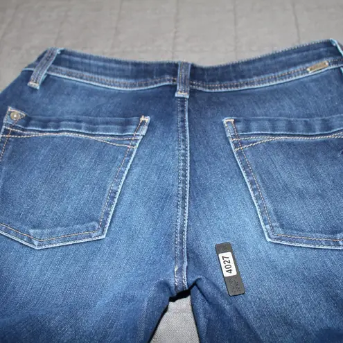 DL1961 JOY MID-RISE FLARE STRETCH JEANS NIRVANA BLUE