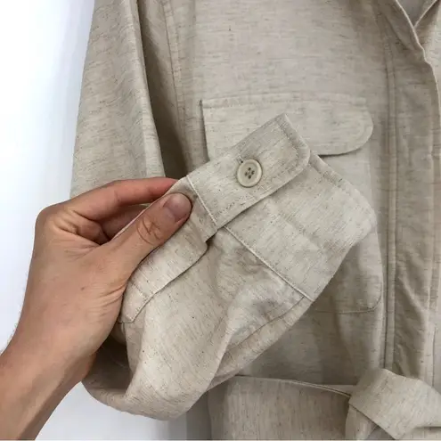 BOA Linen Blend Belted Jumpsuit Cream S