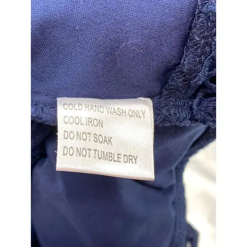 Showpo Who Am I Dress Womens 8 Navy Blue Crochet Dress Event Formal Ladies