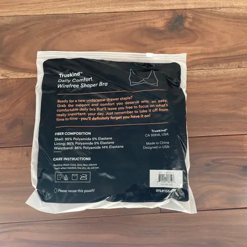 Truekind Daily Comfort Wirefree Shaper Bra XL Beige Seamless Comfort Fit Tan