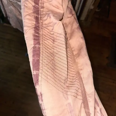 Anthropologie Marrakech tie dye L pink tan bomber jacket Size L