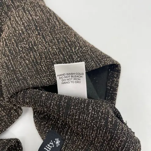 ORIGINALITY Halter Top Cropped Size Small Metallic Lurex Tie Back Boho Festival Black