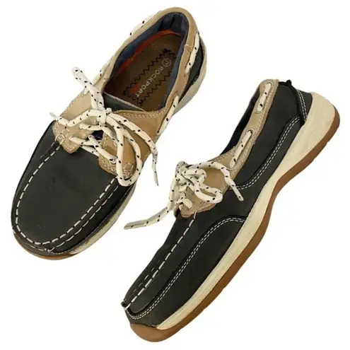 Rockport Works Women’s Sailing Club Slip Resistant Steel Toe Work Shoes Size 8 Blue