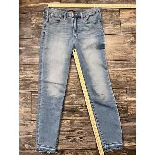 J.Crew Mercantile Jeans Womens 28 Skinny Stretch Blue Denim Raw Hem