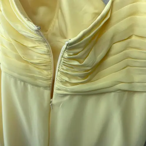 Jasmine b2 yellow bridesmaid strapless dress