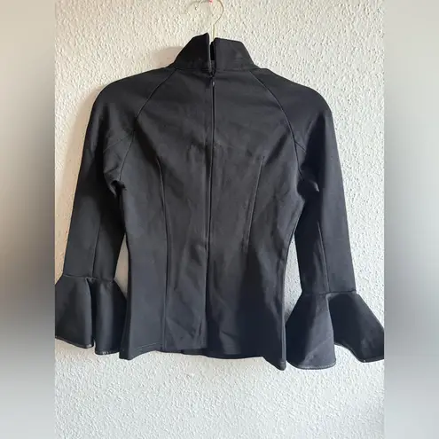 Chicwish Chic Black blouse with Ruffle Sleeves Size S